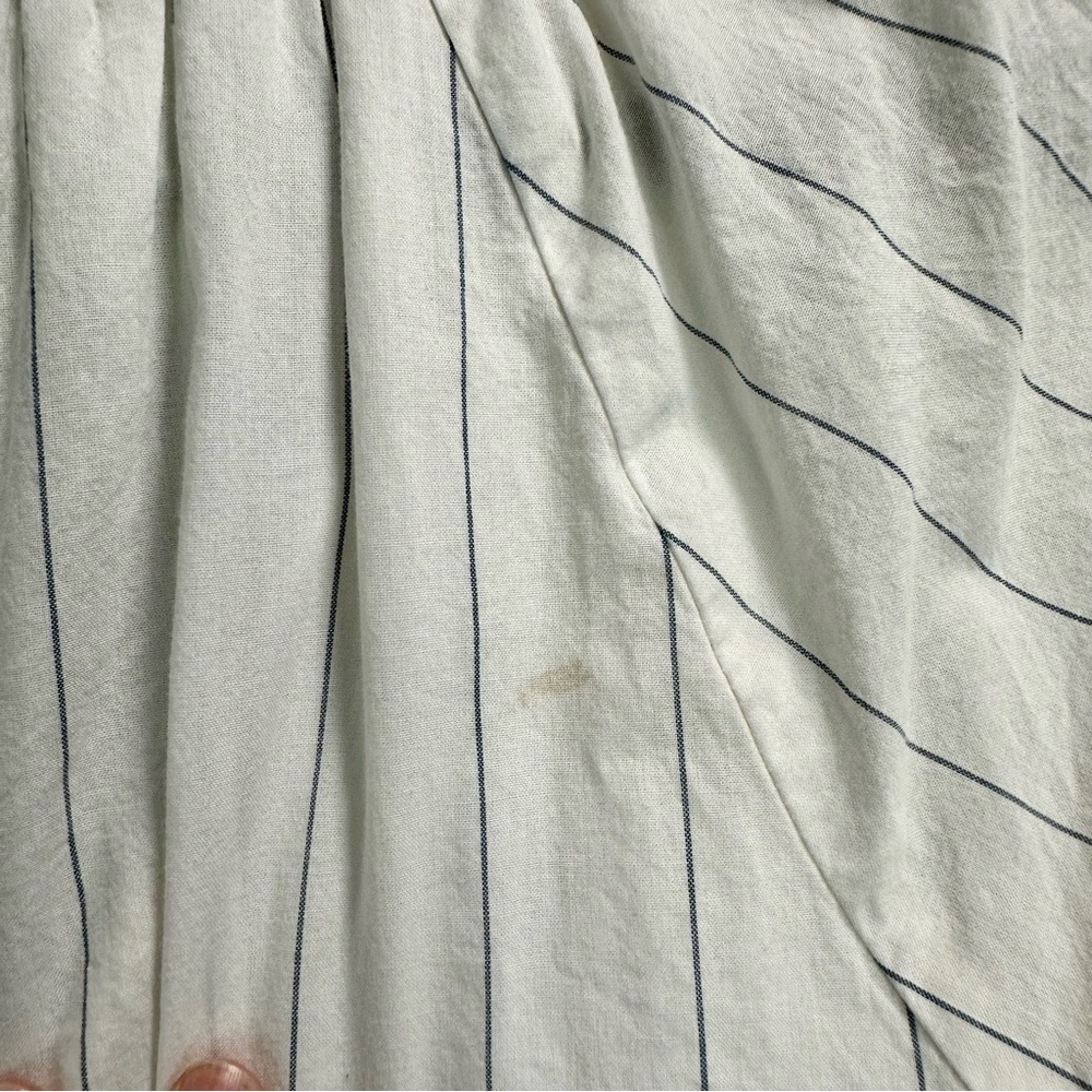 Madewell Embroidered Keyhole Tiered Midi Dress in Stripe - Picture 9 of 10